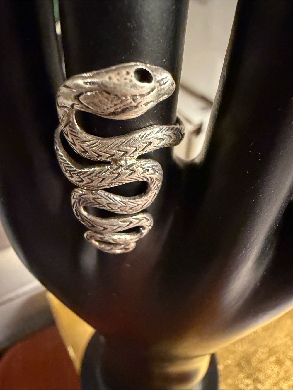 Sterling Silver 925 Statement Snake Ring Animal Rings Reptile Size 8.5”